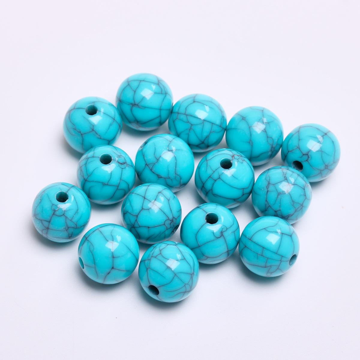 

Главная Товары для вечеринок Браслет Круглые свободные бусины DIY Имитация камня Бирюза для изготовления искусственных ювелирных изделий 6-16 мм 50-5 шт. Аксессуары для ожерелья 12mm