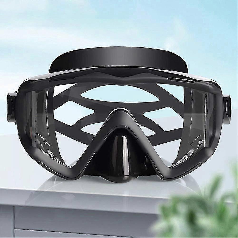 Anti-Leak Dive Swimming Goggles Tempered Glass Swim Mask Goggles with Nose Cover Professional Snorkeling Gear