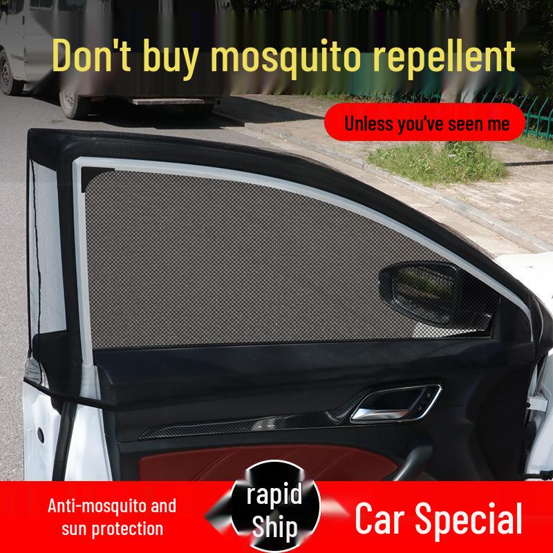 Car Window Sunshade: Anti-Mosquito Summer Mesh Privacy Side Curtain