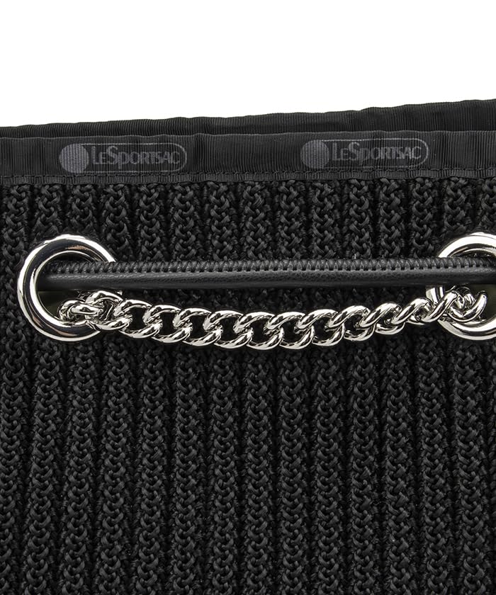Official Tote Bag CHAIN CROCHET MED Black Crochet [LeSportsac] BUCKET/1363 Women's
