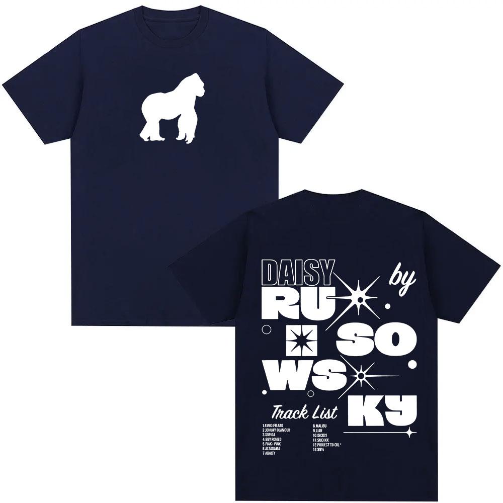 Rapper Rusowsky Madrid Daisy Tour 2025 Album Tshirt Unisex Hiphop Fashion Pop Music Summer Print 100 Pure Cotton Tshirt