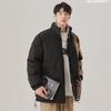 Double-sided Cotton-padded Jacket for Young Students with Stand-up Collar Cotton-padded Jacket for Men's Casual Loose Cotton-padded Jacket
