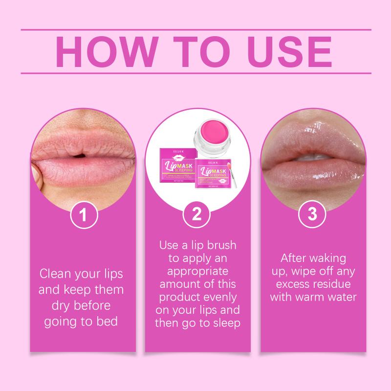 Lip Hydration Plumping Sleeping Mask Moisturizing Lip Care Removes Dead Skin for Smooth Soft Lips Overnight