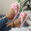 Chinelos de Praia de Verão Femininos com Decoração Floral, Calçado de Verão Confortável para Mulheres. Perfeito para Férias na Praia e Festas.