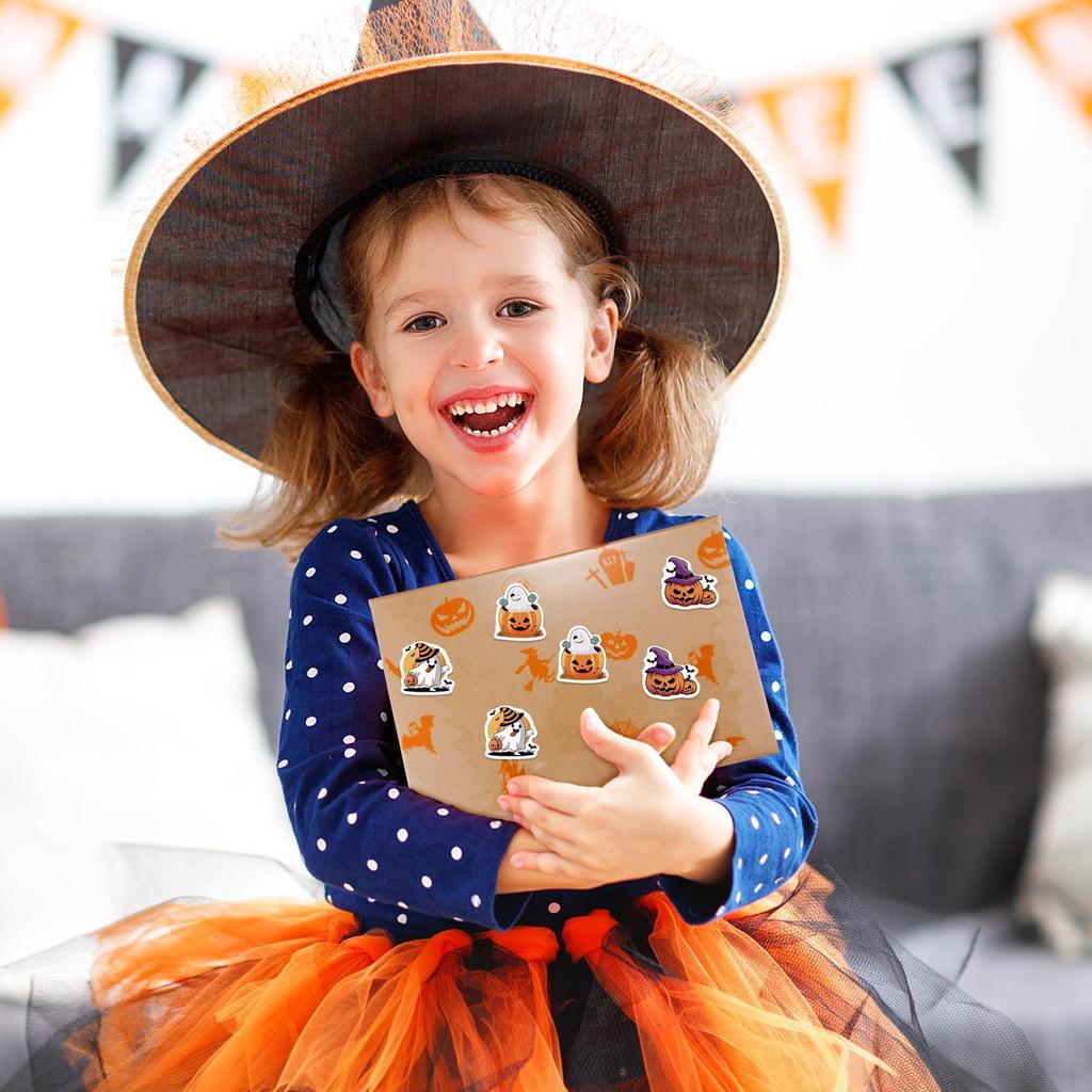 Halloween Stickers 500 Pieces Pumpkin Face Envelope Seals Halloween Envelope Stickers For Card Making Cookie Cupcake Baking