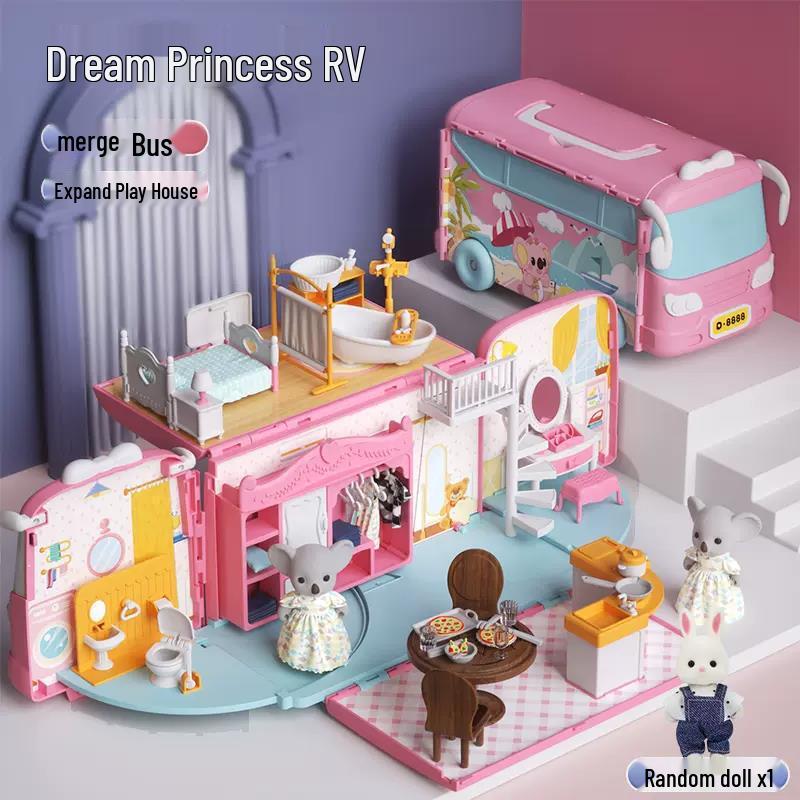 Girls' Role-Playing Koala Diary RV Camper Dollhouse