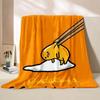 1PC Gudetama Egg Printed Blanket Ren Adult Blanket Soft and Warm Bedding for Bed Sofa Outdoor Travel Cover Blanket#(6)