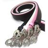 Shinning Rhinestone Waist Belts with Heart&Butterfly Buckle for Rock Fan Adjust Belt for Teens Female Jeans Skirt