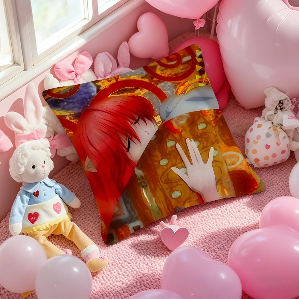 Anime E-Elfen L-Lied Cushion Cover Pattern Printed Pillowcase for Living Room Sofa Cushion Cover & Bedroom Decor