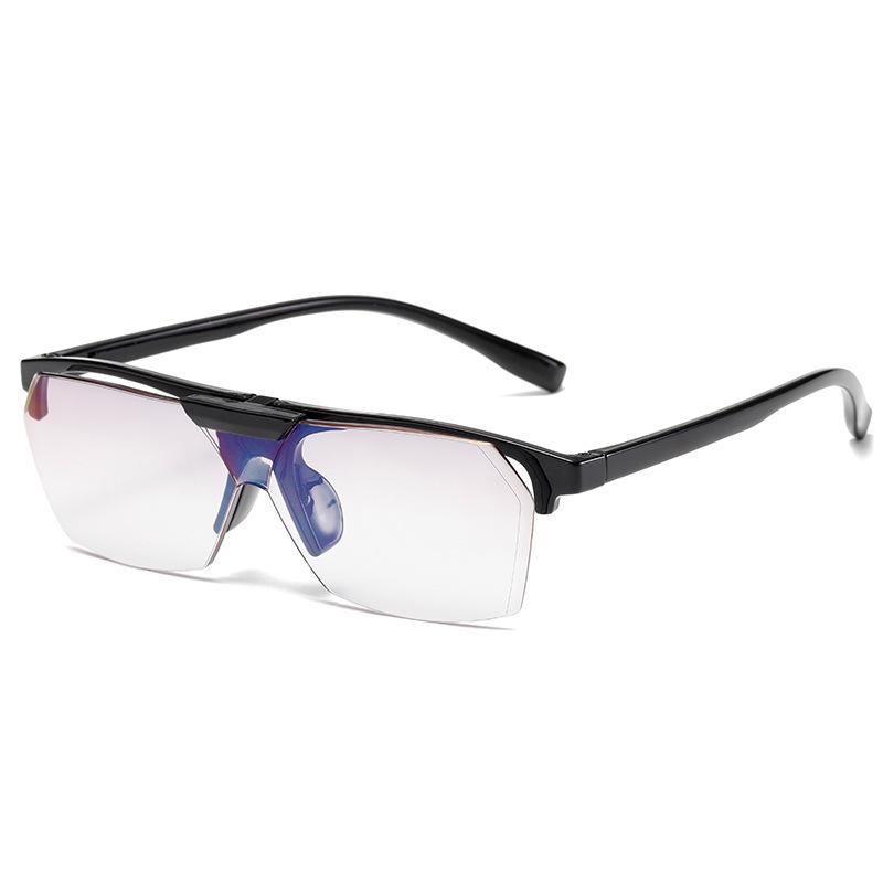 

Fashion Portable Flip Up Reading Glasses Ultralight Eye Protection Presbyopia Eyeglasses PC Frame Men Women Glasses +100 degrees чорний