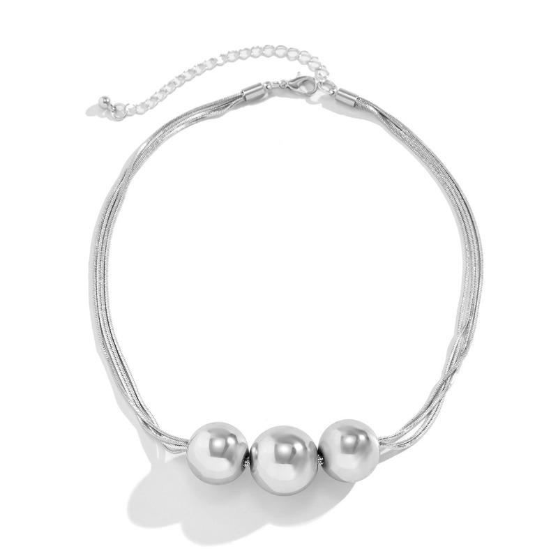 Meier Minimalist chic: trendy hip-hop punk necklaces - unique, individualistic chains & beaded necklaces золотой