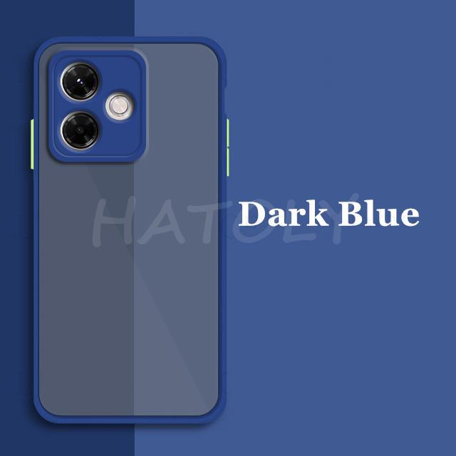 

For Xiaomi Redmi 13X 4G Case Two-tone phone case Matte Case For Redmi 13X Cover for Xiaomi Redmi 13X 4G Simple Frame Matte Armor Redmi 13x темно-синий