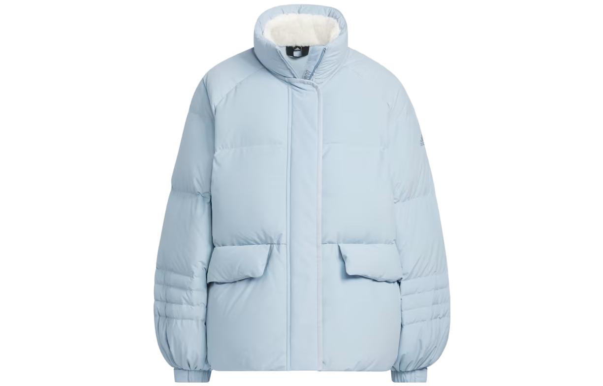 Adidas Down Jackets Women s Blue Stand Collar Moderate Other IL8914 M