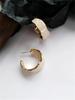 Fashion RetroTemperament Female Ear Ring Simple C Word Drop Oil Earrings Trendy Ins Wind Earrings