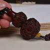 Rosewood Carved Pixiu Ornament: Gourd & Dragon Turtle Handicraft