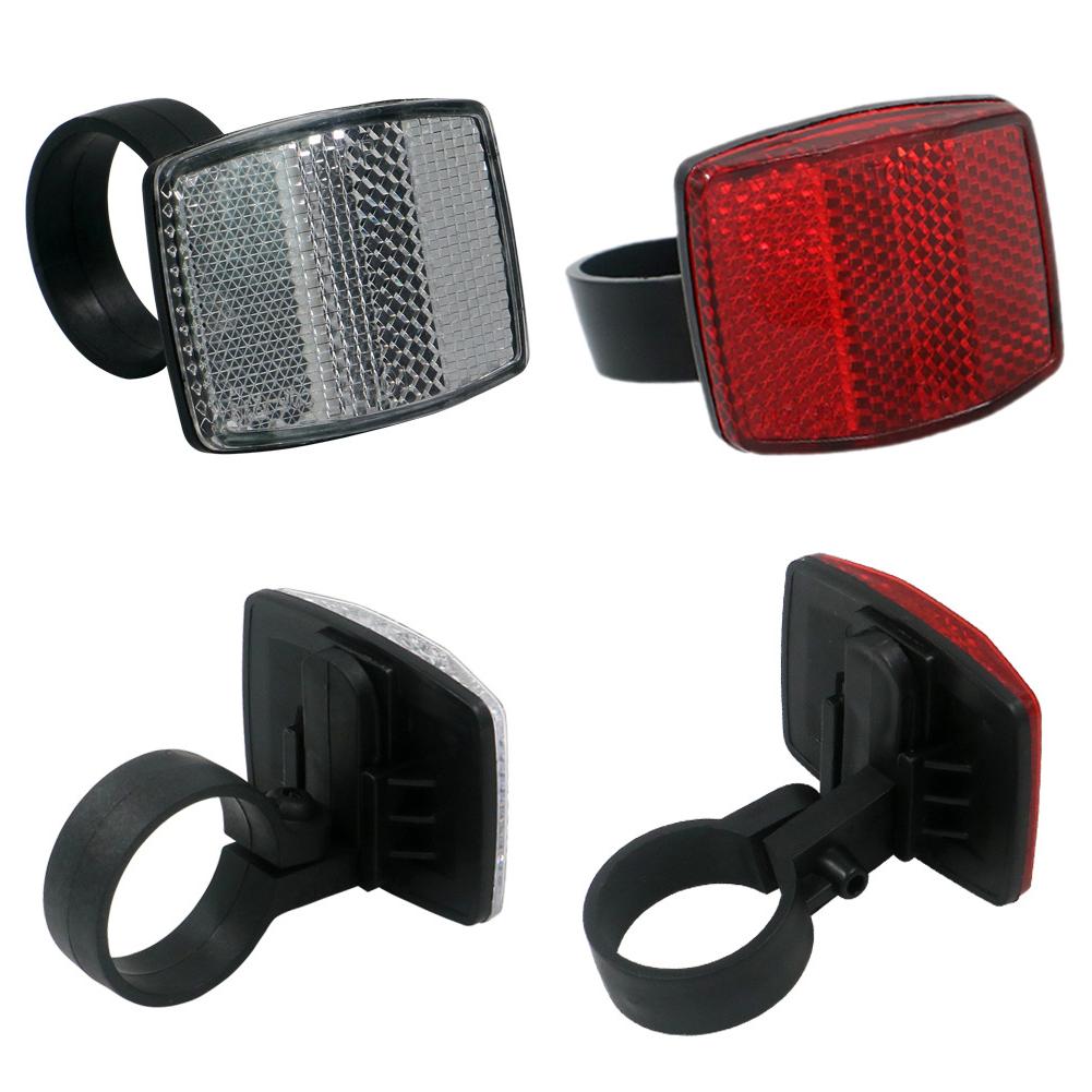 Bicycle Reflectors Bike Front and Rear Reflectors Bike Cycling Safety Warning Reflectors for Handlebar and Seatpost Night Riding