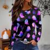 Women's Daily Casual Long-sleeved Printed O-neck Top