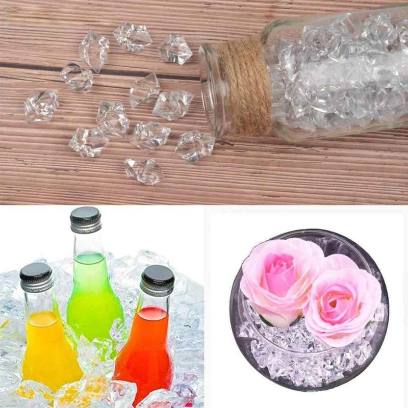 Reusable Fake Ice Cubes Artificial Acrylic Crystal Cubes Wedding  Decor Photography Props
