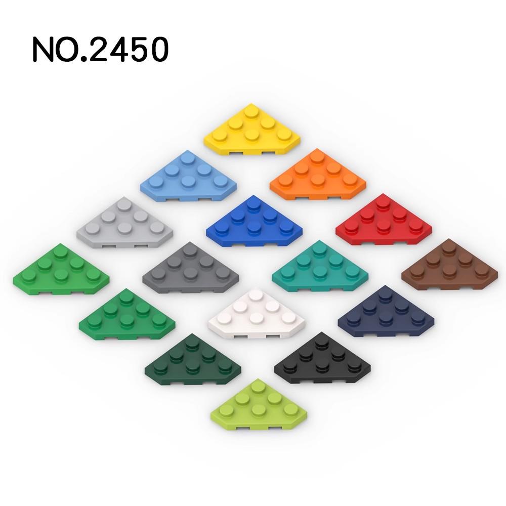 20pcs Compatible MOC Brick Parts 2450 Wedge Plate 3 x 3 Cut Corner Board Building Block Particle Assmble DIY Kid Brain Toy Gift