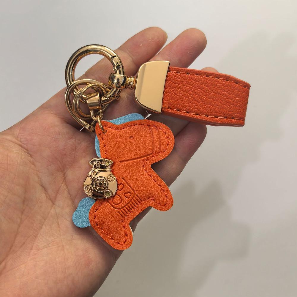 Cartoon Horse Pendant Year of Horse Zodiac Pony Bag Hanging Horse Car Keychain  Year of The Horse