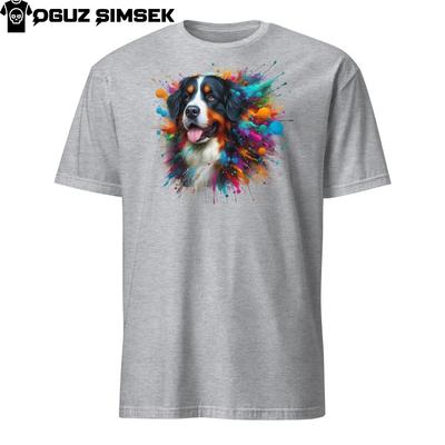 T-shirt Unisexe Bouvier Bernois Coloré T-shirt Vibrant Amoureux des Chiens Manches Courtes