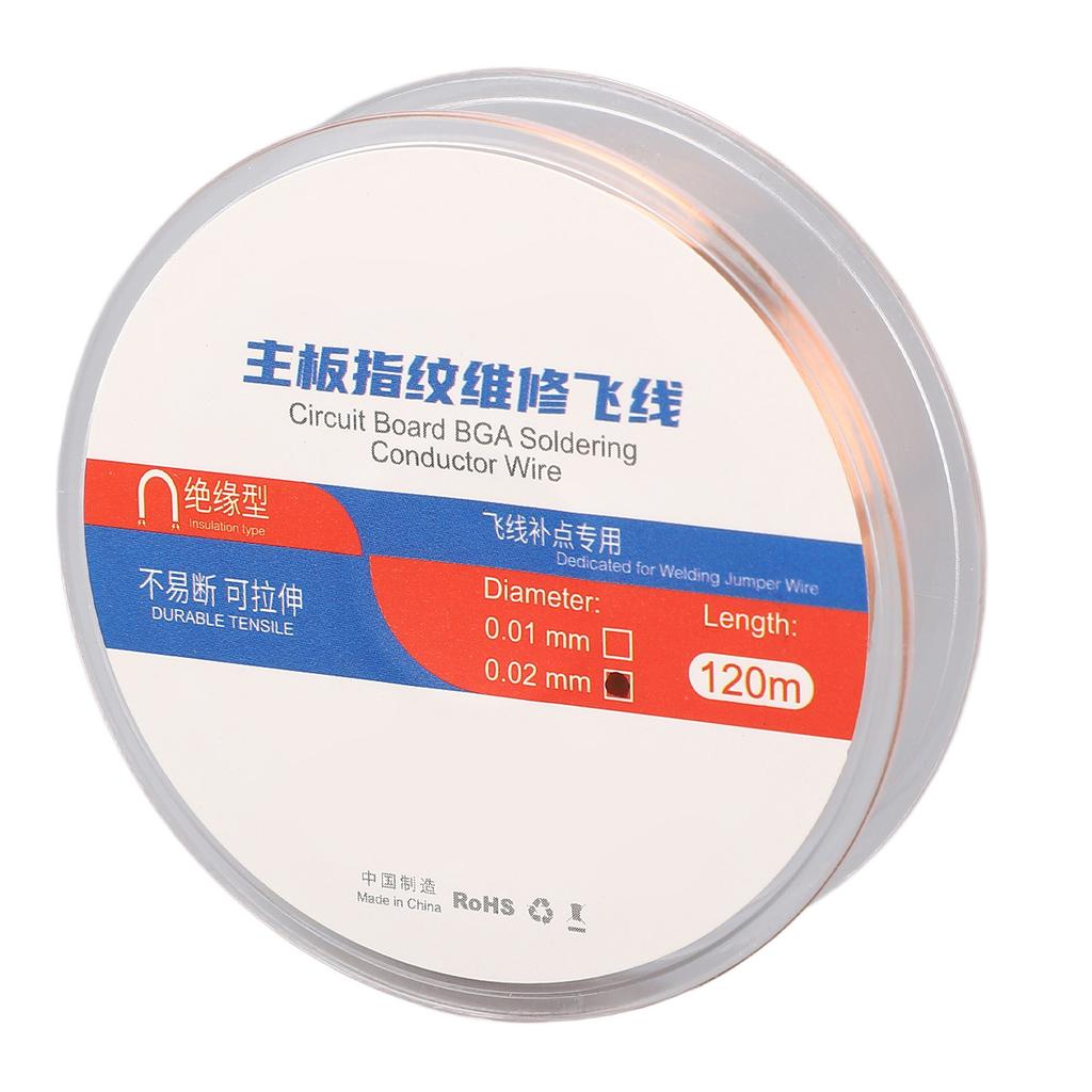 Phone Chip Conduction Wire 120m Insulated Cell Phone Motherboard Fingerprint Jump Wire 0.02mm