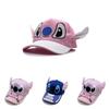Czapka baseballowa Stitch dla dzieci z haftowanymi uszami dla ochrony przed słońcem i oddychalności