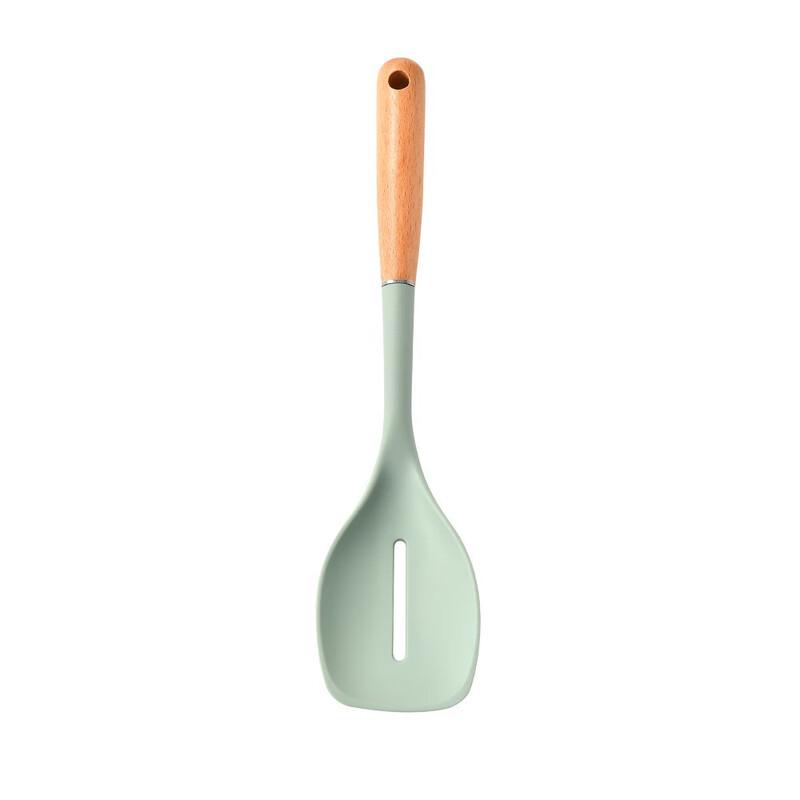 Bayou Wooden Handle Silicone Kitchen Utensils Set