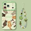 Kitten is suitable for iPhone17 mobile phone case Apple 14 cute pet 16promax soft 15 lanyard literary case 13