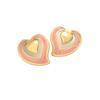 Contemporary Irregular Drip Oil Heart Earrings