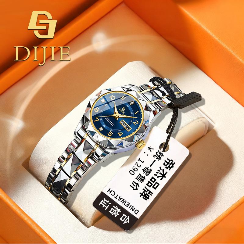 

Waterproof Luminous Calendar, High-End Light Luxury Steel Belt Quartz Watch, Women S Niche Watch синий