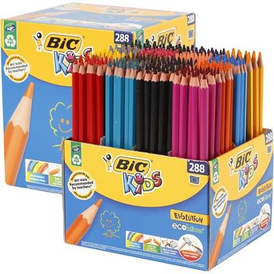BIC Kids dreieckige holzlose Buntstifte mit superstarker Mine. Umweltfreundlich, enthält 50 % recyceltes Material,