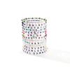 Handmade Colorful Letter Seed Bead Bracelet, Retro Ethnic Multi Layer Elastic Bangle