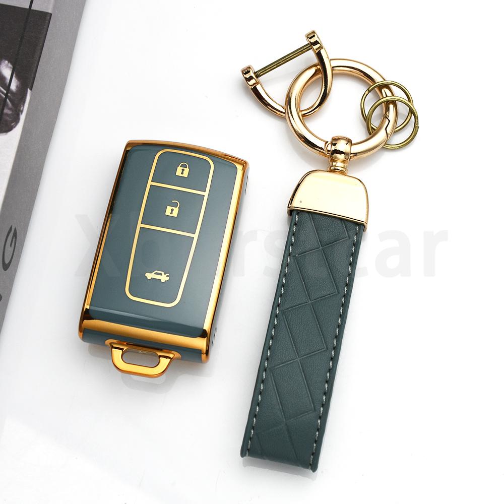 3 Buttons Auto Shell Keyless Protector Holder For Toyota Camry Corolla Verso Prius 2004 - 2008 Car Remote Key Case Fob Cover