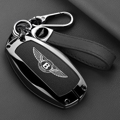 Zinc Alloy Car Key Fob Case Cover Protector Shell 3/4 Buttons for Bentley Flying Spur Continental GT Bentayga Mulsanne Accessory