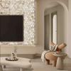 1 Stück Natürliche Muschel Mosaik Runde Fliese Hintergrund Wandaufkleber Küchen Tapete Fliese Badezimmer Hintergrund Dusche Dekorativer Aufkleber