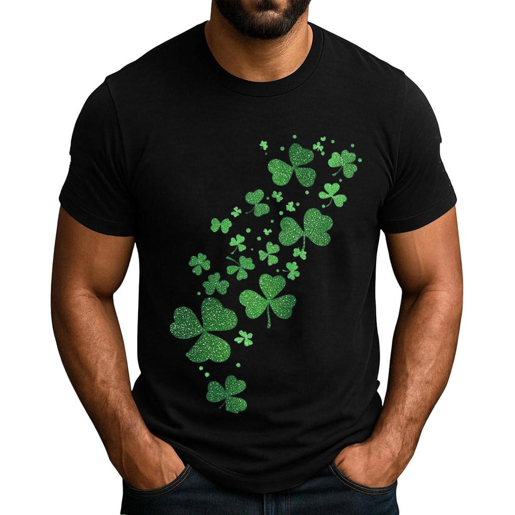 Men's  Popular T-shirt Printed Round Neck Short Sleeve T-shirt