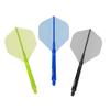 Cuesoul ROST 77 Integrated Flight Big Standard Set of 3 Clear Black Clear Blue Clear Light Green Flight L Size CS-77-DB136T-L