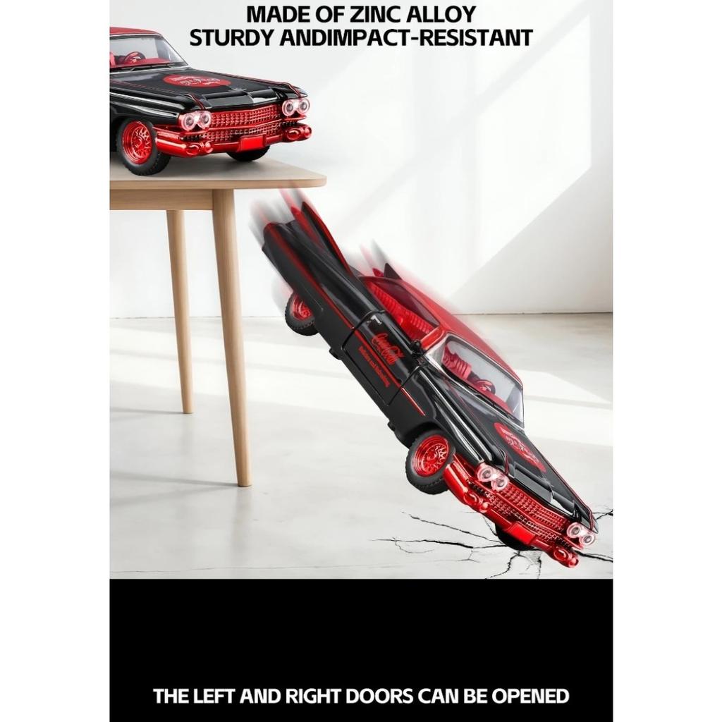 Simulation 1/32 1961 Cadillacs Series 62 Convertible Alloy Car Model Sound Light Children Metal Toy Vehicle Miniature Voiture