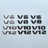 2015 3D Sharp V6 V8 V10 V12 Lettres Chiffres ABS Emblème de Voiture Garde-boue Badge de Décharge Plaque Nom Logo Autocollant Chrome Noir