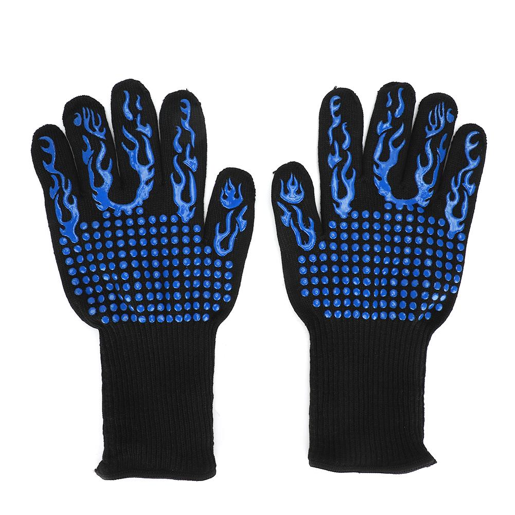 800 Grad Celsius  1482 Grad F Hitzebeständige Brandschutzhandschuhe Flammhemmend Rutschfest für Mikrowellenherd BBQ Backen l