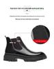 Men's Winter Cotton Martin Boots: British-Style, Mid-Cut Leather, Thick-Soled, Trendy Motorcycle Design
