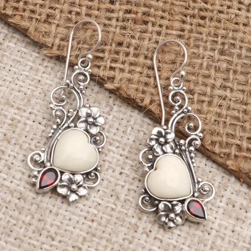 

Vintage vine flower earrings серебряный