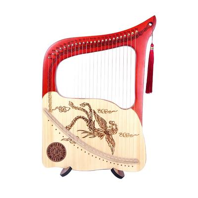 24 Saiten Leicht zu erlernendes kleines Harfeninstrument Kinder Mini-Leier Musik Professionelles Nischen-Musikinstrumentenzubehör