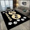 Dog Paw Print Non Slip Flannel Rug Machine Washable Area Carpet for Living Room Bedroom Kitchen Sofa Decor