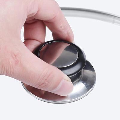 Set of 2 Sturdy Stainless Steel Pan Lid Knobs Easy Installion Designs Replacements for Various Pot Covers Use