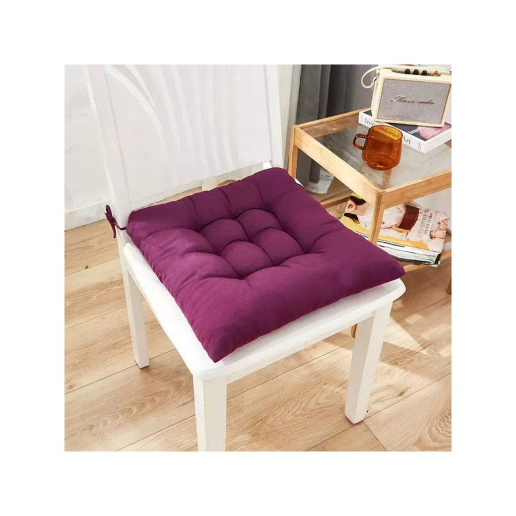 Solid colored frosted thick dining chair cushion, office, bedroom, living room cushion