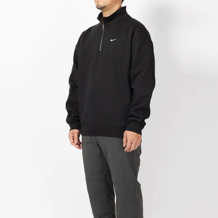 Nike Daily Vintage Sweatshirts Men's Black Stand Collar Moderate Regular DQ5210-010