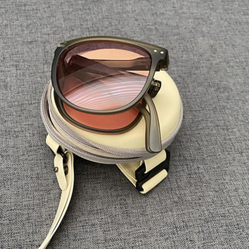Women'S Fashion Folding Sunglasses Women'S Brand Designer Glasses Oval Glasses Lady Retro Sunglasses Uv400 Protect