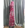 Abito Bohemian da Donna Estate Manica a Svaso Stampa Floreale Scollo a V Ampio Abiti da Donna Elegante Linea ad A Vita Alta Abito da Donna per Vacanze al Mare